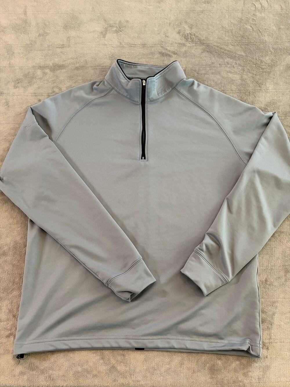 Dunning Golf Quarter Zip Mens Medium Light Blue Pullover